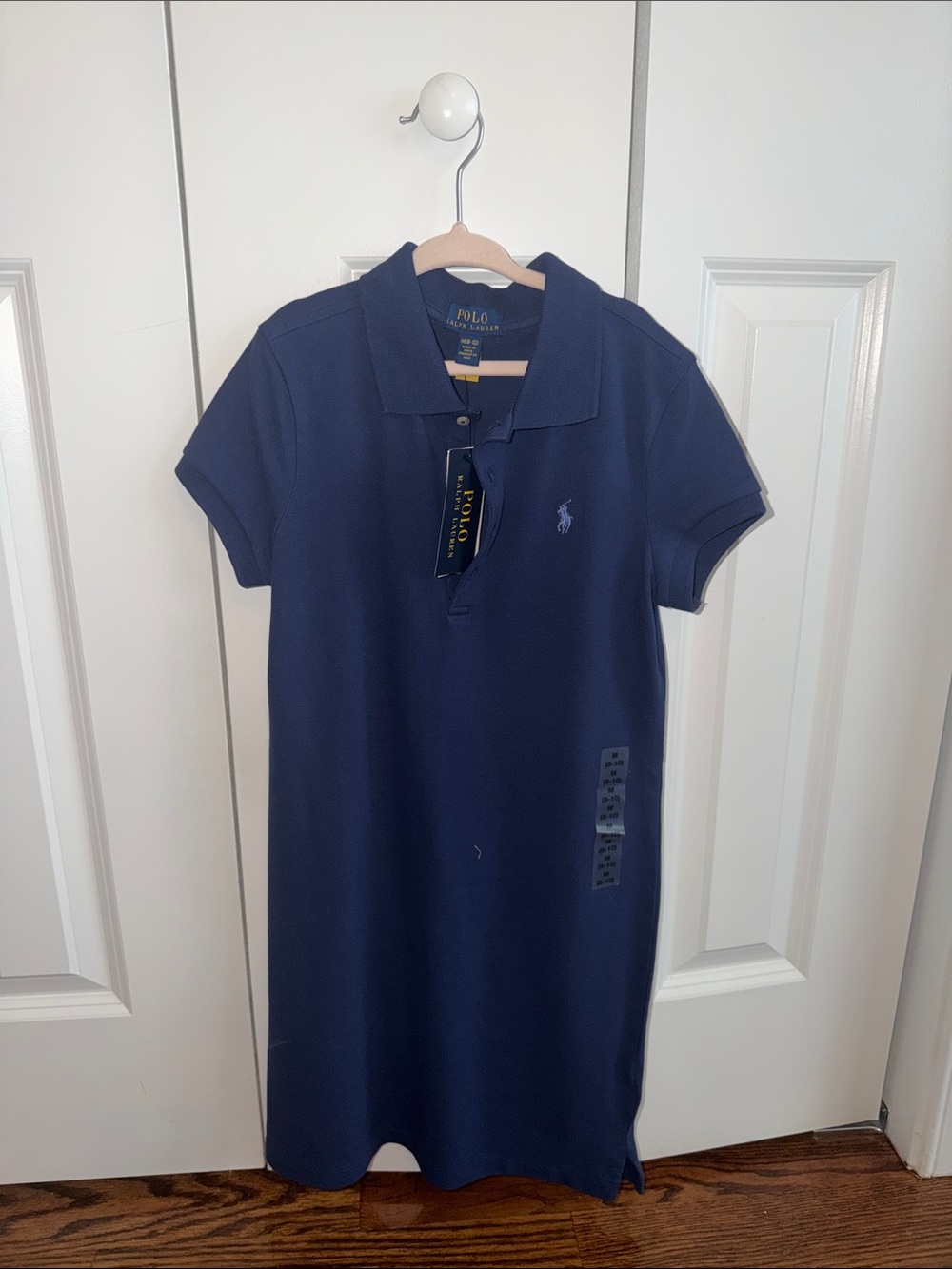 Ralph Lauren Navy Polo Shirt Dress with Embroidered Pony